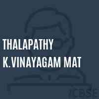 Thalapathy K.Vinayagam Mat Senior Secondary School Logo