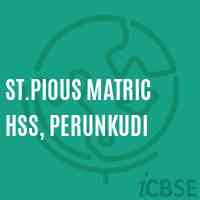 St.Pious Matric HSS, Perunkudi Senior Secondary School Logo