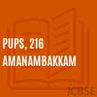 PUPS, 216 Amanambakkam Primary School Logo