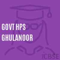 Govt Hps Ghulanoor Middle School Logo