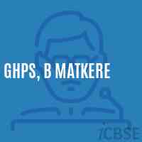 Ghps, B Matkere Middle School Logo