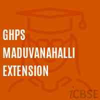 Ghps Maduvanahalli Extension Middle School Logo