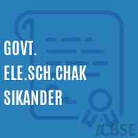 Govt. Ele.Sch.Chak Sikander Primary School Logo