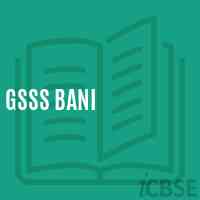 Gsss Bani High School Logo