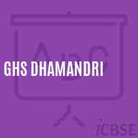 Ghs Dhamandri Secondary School Logo