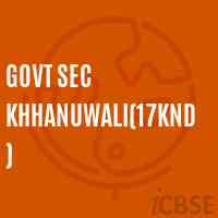 Govt Sec Khhanuwali(17Knd) Secondary School Logo