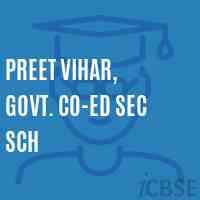Preet Vihar, Govt. Co-Ed Sec Sch High School Logo