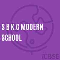 S B K.G Modern School Logo