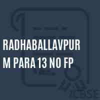Radhaballavpur M Para 13 No Fp Primary School Logo