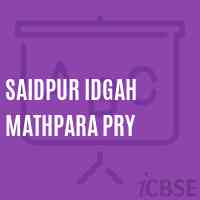 Saidpur Idgah Mathpara Pry Primary School Logo