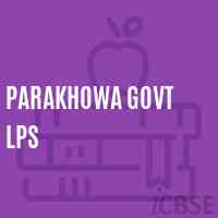 Parakhowa Govt Lps Primary School Logo