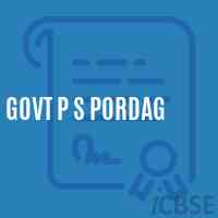 Govt P S Pordag Primary School Logo