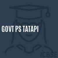 Govt Ps Tatapi Primary School Logo