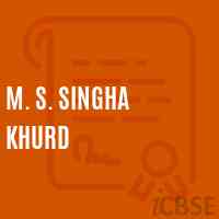 M. S. Singha Khurd Middle School Logo