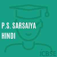 P.S. Sarsaiya Hindi Primary School Logo