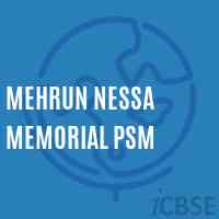 Mehrun Nessa Memorial Psm Middle School Logo