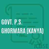 Govt. P.S. Ghormara (Kanya) Primary School Logo