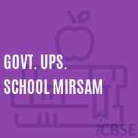 Govt. Ups. School Mirsam Logo