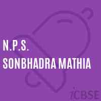 N.P.S. Sonbhadra Mathia Primary School Logo