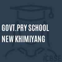 Govt.Pry School New Khimiyang Logo