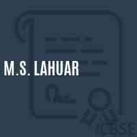 M.S. Lahuar Secondary School Logo