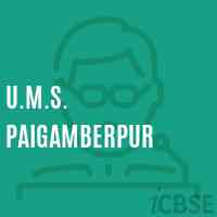 U.M.S. Paigamberpur Middle School Logo
