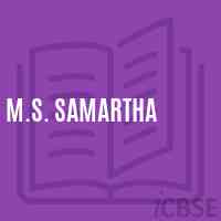 M.S. Samartha Middle School Logo