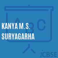 Kanya M.S. Suryagarha Middle School Logo