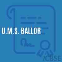 U.M.S. Ballor Middle School Logo