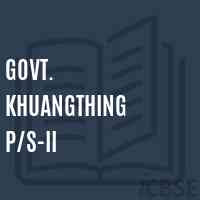 Govt. Khuangthing P/s-Ii Primary School Logo
