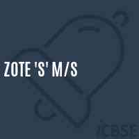 Zote 'S' M/s School Logo