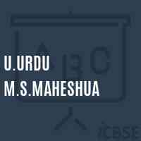 U.Urdu M.S.Maheshua Middle School Logo