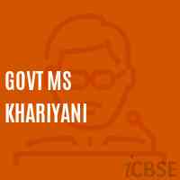 Govt Ms Khariyani Middle School Logo
