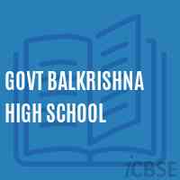 Govt Balkrishna High School Logo