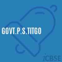 Govt.P.S.Titgo Primary School Logo