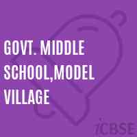 Govt. Middle School,Model Village Logo