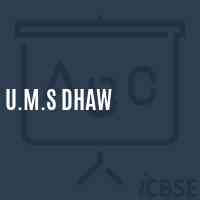 U.M.S Dhaw Middle School Logo