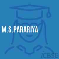 M.S.Parariya Middle School Logo