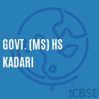Govt. (Ms) Hs Kadari Middle School Logo