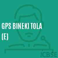 Gps Bineki Tola (E) Primary School Logo