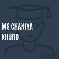 Ms Chaniya Khurd Middle School Logo