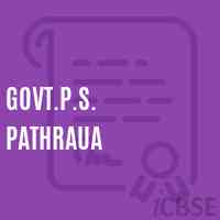 Govt.P.S. Pathraua Primary School Logo