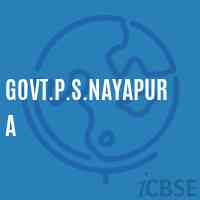 Govt.P.S.Nayapura Primary School Logo
