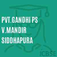 Pvt.Gandhi Ps V.Mandir Siddhapura Primary School Logo