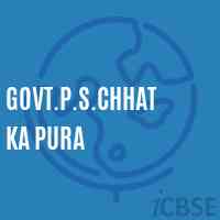 Govt.P.S.Chhat Ka Pura Primary School Logo