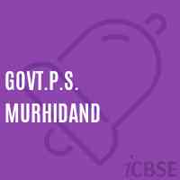 Govt.P.S. Murhidand Primary School Logo