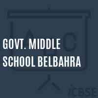 Govt. Middle School Belbahra Logo