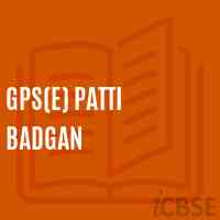 Gps(E) Patti Badgan Primary School Logo
