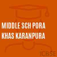 Middle Sch Pora Khas Karanpura Middle School Logo