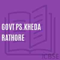 Govt Ps.Kheda Rathore Primary School Logo